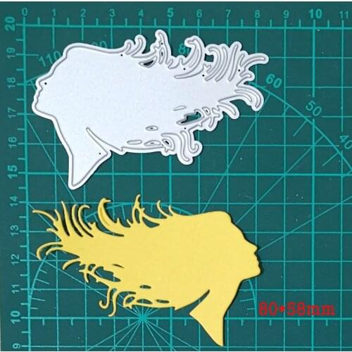 Beautiful Woman Hair Flying Metal Cutting Dies For Stamps Scrapbooking Stencils DIY Paper Album Cards Decor Embossing 2020 New