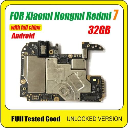 Full Working For RedMi 7 HongMi 7 Motherboard 100% Unlocked Original 32GB For HongMi 7 RedMi 7 Logic Board Mainboard
