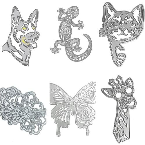 Dog Metal Cutting Dies Stencil Scrapbooking DIY Album Stamp Paper Card Embossing Decoration