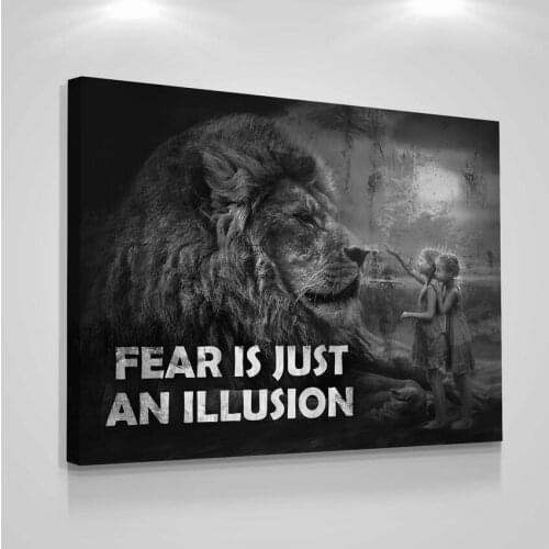 Wild Animal Motivation Canvas lion Painting Wall Art Decor Success Quotes Poster Picture Prints and Posters For Office Room
