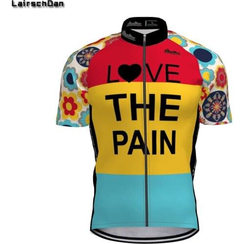 Love the pain men/women cycling jersey 2020 mtb road bike jersey short sleeve bicycle shirt maillot ciclismo cycling clothing