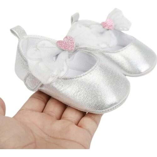 Soft Sole Non-slip First Walkers Baby Shoes Infant Kid Baby Girl PU Leather Princess Shoes Bowknot 0-18M Casual Shoes New