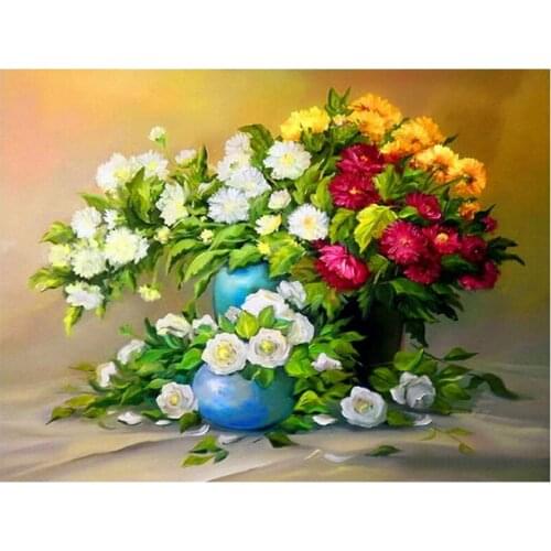 Kit 5D Diy Diamond Painting Flower daisy 3D Diamond Mosaic Full Square/round Rhinestone Diamond Embroidery home decoration TY873