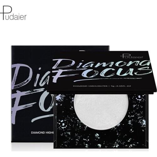 Pudaier 5 Colors Face Brightener Diamond Highlighter Powder High Gloss Shimmer Powder Repair Makeup Face Glow Cosmetics