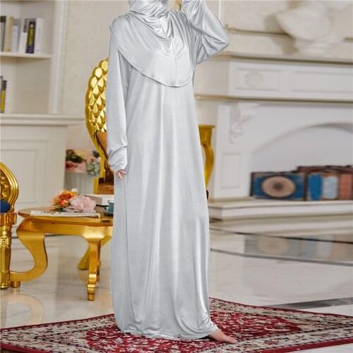 Ramadan Eid Hooded Muslim Women Hijab Dress Prayer Garment Jilbab Abaya Long Khimar Djellaba Femme Abayas Islam Clothes Niqab