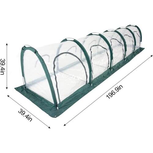 5M Super Long Back Garden Tunnel Greenhouse Outdoor Household Heat Preservation Greenhouse Tent With Frame Plastic Equipment