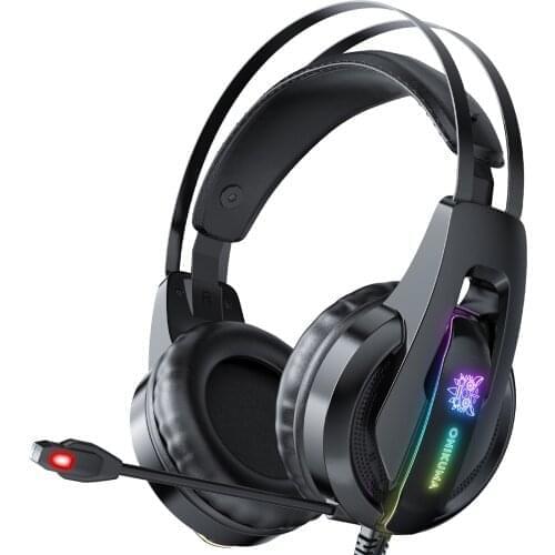SOONHUA Gaming Headset With RGB Light Stereo Surround Headphone With Noise-Canceling Mic For PS4 Xbox One Laptop Computer