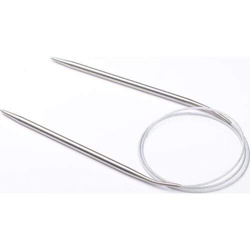 43/60/80cm Sweater knitting Needle Stainless Steel Ring Needle Weaving Circular Knitting Needlework Kits DIY Knitted Tool 1 PCs