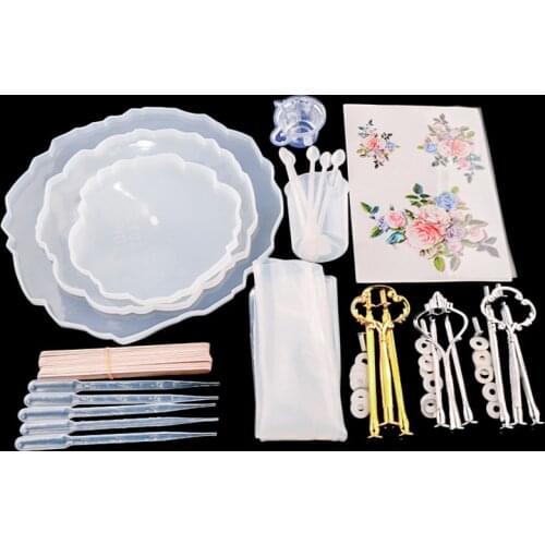 TC173 39Pcs DIY Three Layer Resin Moulds Silicone Jewelry Craft Making Tools Set For Jewelry Handmade Finding Accessories