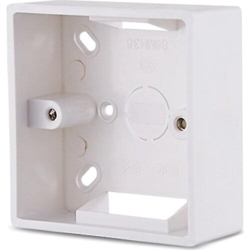 T3EC 86X86 PVC Thickening Junction Box Wall Mount Cassette For Switch Socket Base Switch Bottom Box Electrical Box Accessories