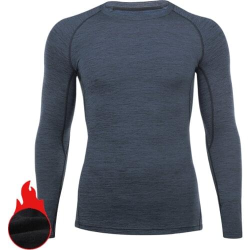 Winter Thermal Underwear Men Keep Warm Long Johns Fitness Fleece Qucik-Dry Tight Undershirts Cycling Base Layer Bike Jersey