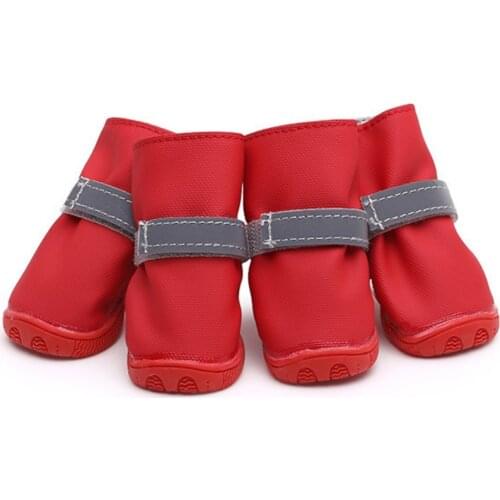 Dog Shoes Waterproof Anti-Slip Rain Boots Warm Snow Reflective Dog Cat Puppy Shoes Pet Paw Protecters for Small Dog Accessories