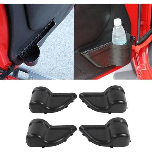 Front Rear Door Storage Box Organizer for Jeep Wrangler JK 2011 2012 2013 2014 2015 2016 2017 2/4-Doors ABS Black Car Accessory