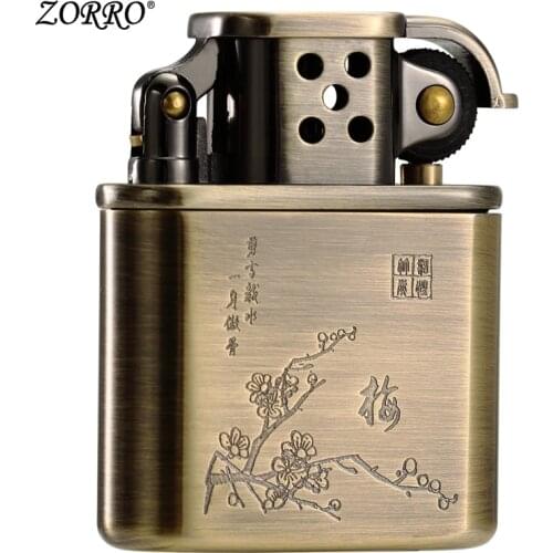 Lighter Windproof Retro Creativity Old Nine Door Plum Wheel Personality For Boyfriend