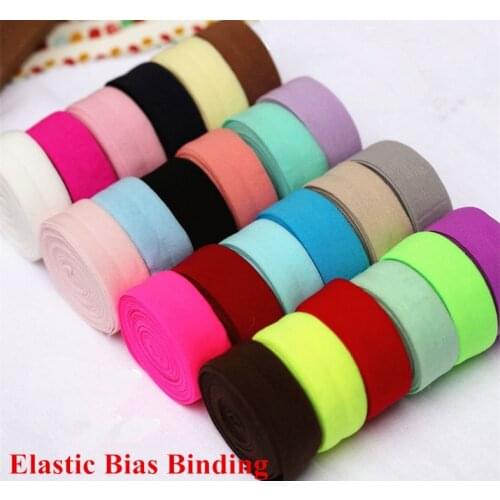 20Meters / Lot 2CM Spandex Bias Binding Elastic trim tape clothes hat craft patchwork seam underwear free ship