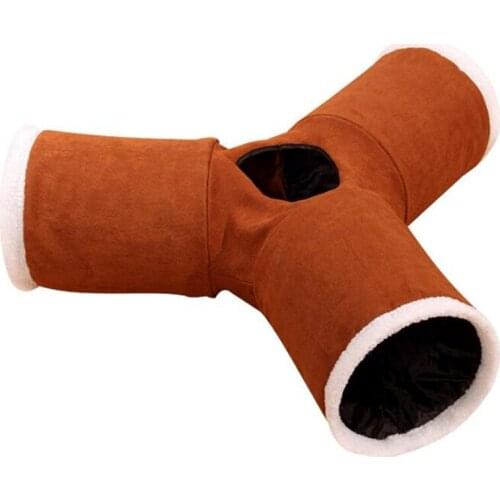 3 Holes Foldable Pet Cat Training Toy Interactive Tube Fun Toy Pet Cat Tunnel Toys For Cat Rabbit Small Animal Play Game