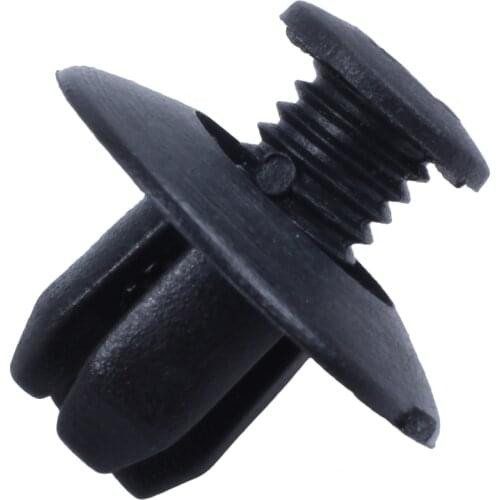 30x 8mm Auto Fender Clips Fit For Acura Honda Front Push-Type Retainer Clips Black