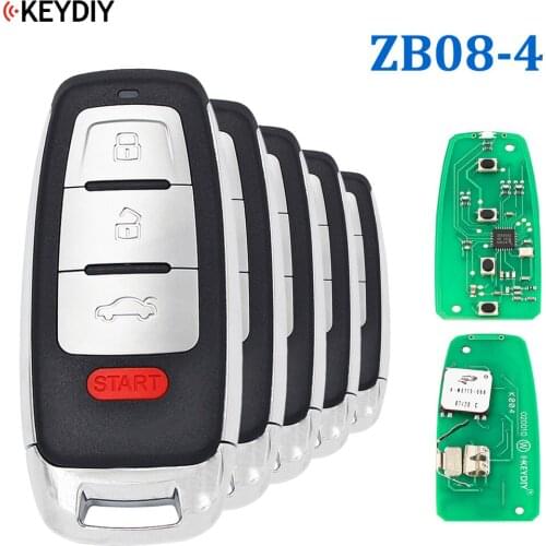 5PCS KEYDIY ZB Series Universal Smart Key ZB08-4 for KD900 KD-X2 Car Key Remote Replacement Fit More than 2000 Models