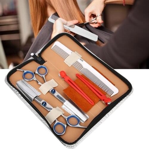 5Pcs PortableBarber Tools Combination Scissors Bag Salon Home Barber Shop Professional Hairdressing Tools Convenient Storage Set
