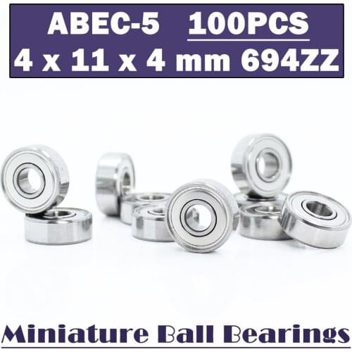 694ZZ ABEC-5 (100PCS) 4x11x4mm Miniature Ball Bearings 619/4ZZ EMQ Z3V3