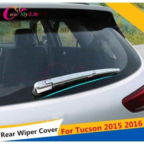 4Pcs/Set ABS Chrome Rear Wiper Protection Cover Rear Window Wiper Nozzle Trim Sticker For Hyundai Tucson 2015 2016 Accessories