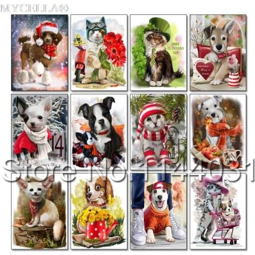 Animal,Full,Diamond Embroidery,5D,Diamond Painting,Dog Happy Valentine`S Day Cross Stitch,3D,Diamond Mosaic,Christmas,Gift