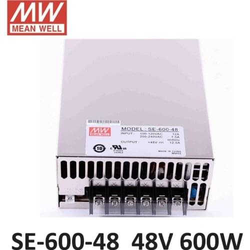 Original MEANWELL SE-600-48 600W 12.5A 48V Switching Power Supply AC110V/220V to DC 48V meanwell power unit driver for led strip