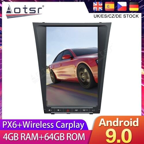 For Lexus GS GS300 GS460 GS350 2004-2011 Tesla styel Android 9.0 Car DVD Screen GPS Navigation Radio Multimedia Palyer Head Unit