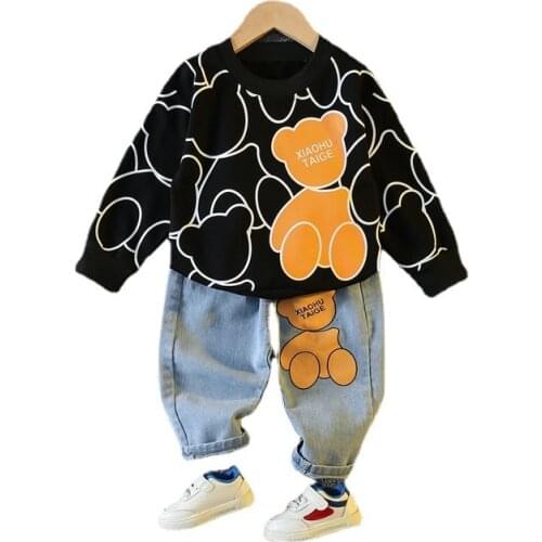New Spring Autumn Baby Girl Clothes Children Boys Fashion Cartoon T-Shirt Pants 2Pcs/Sets Toddler Sports Costume Kids Tracksuits