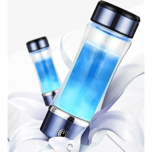 New 420ml Rechargeable USB Hydrogen Rich Water Ionizer Generator portable Glass Bottle cup ORP Hydrogen Alkaline h2 water maker