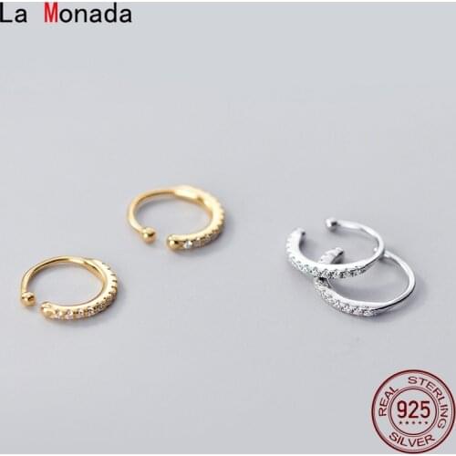 La Monada 925 Silver Earrings For Women Ear Clips Beautiful Women 925 Silver Earring Small Clip On Earrings Female Silver