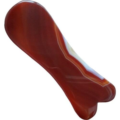 Massage tool Natural Agate Scrapping board plate acupuncture point Gua Sha massager blood circulation face back body slimming