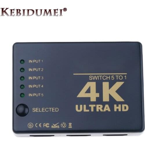 Hot Mini HDMI Switcher 4K HD1080P 3 5 Port HDMI Switch Selector Splitter With Hub IR Remote Controller For HDTV DVD TV BOX Z2