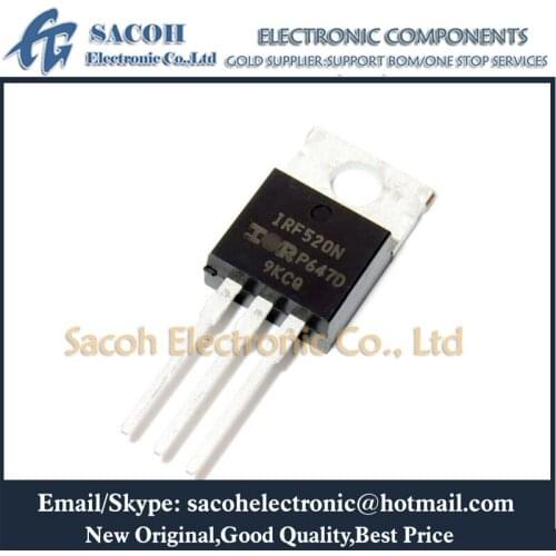 Free Shipping 10Pcs IRF520N IRF520A IRF520L IRF520NS IRF520S IRF520 SiHF520 TO-220 6.5A 100V Power MOSFET