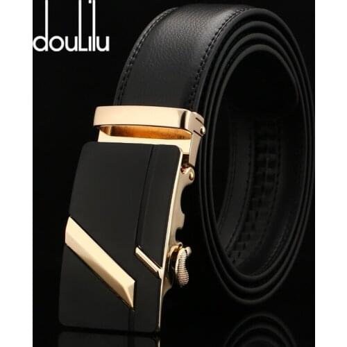 2020 Winter Hot Fashion Mens Business Belts Luxury Brand Automatic Buckle Genuine Leather Belts For Men Waist Belt Free Ship