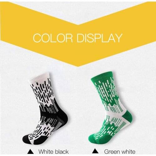 New 2021 Fashion Men’ s Sports Anti Slip Socks Adults Floral Print Stocking Medium Tube Football Socks Riding Cycling Socks