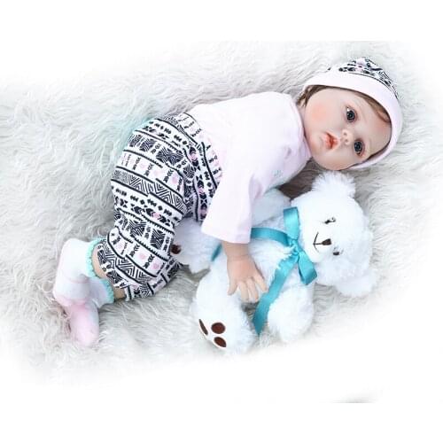 Full Body Silicone Dolls Baby Reborn Doll Girl Newborn Toys Christmas Gifts hand rooted hair