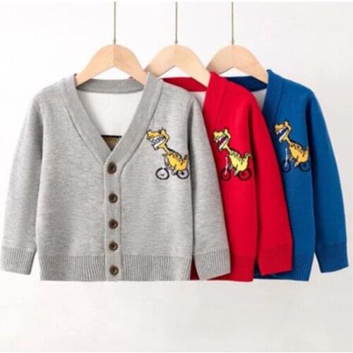 Autumn Winter Knitting Clothes Kids Girl Cardigan Knitted Warm Clothes Jacket Baby Boys Sweater Children Clothing