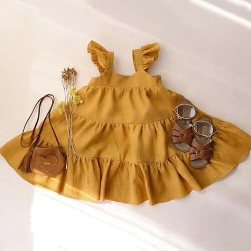 Toddler Girls Dress Summer Beach Dress Ruffles Lace Tutu Skirt Dress Boho Clothing Beach Playing Costumes for Girls