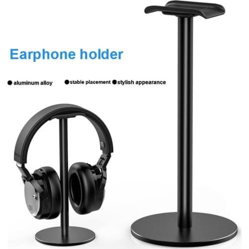 Headphones Stand Stable Headset Holder Aluminum Supporting Bar Anti-Slip Base Earphone Holder For All Size Headphones