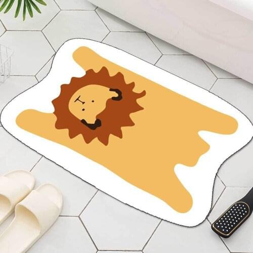 Simple Style Anti-slip carpet In Bathroom Nordic Ins style balcony Decoration Carpet Cartoon Lion Panda Cow Kids Room Floor Mat