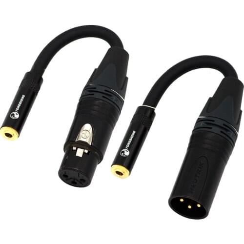 3.5mm female to xlr male/female conversion balanced cable using Japanese mogami 2549 cable Nutrik gold-plated plug
