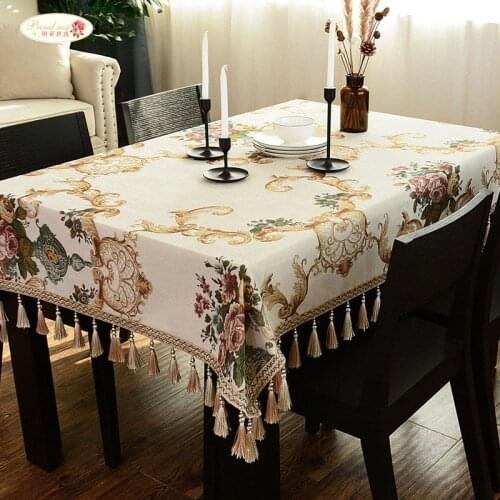 Proud Rose European Chenille Table Cloth Thicken Tablecloths Household Rectangular Cover Cloth Dustproof Custom