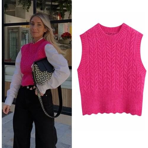 Snican Solid V Neck Knitted Sweater Vest Vintage Casual Oversize Top Femme Hiver Za 2021 Women Pulls Female Gilet Spring Jumper