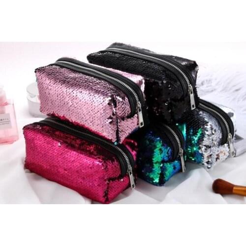 Color Changing Reversible Sequins Mermaid Pencil Bags for Girls DIY Magic Pencil Cases For Children School Home Storage SN1144