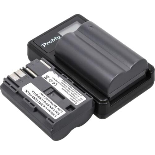 2Pcs BP-511 BP-511A Battery + USB LCD Charger for Canon EOS 5D 10D 20D 20Da 30D 40D 50D 300D D30 D60 for PowerShot G1 G2 G3 G5