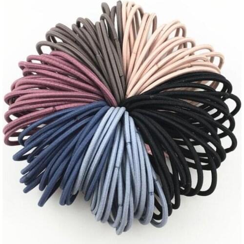 ON Sale 20 PCS New Black Brown Coffee Blue Ponytail Holders Rubber Bands Tie Gum Elastic Hair Band Hair Accessories For Women
