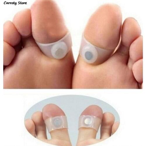 JETTING 1Pair Slimming Lose Weight Care Tool Silicone Magnetic Massage Foot Toe Ring Slimming Product