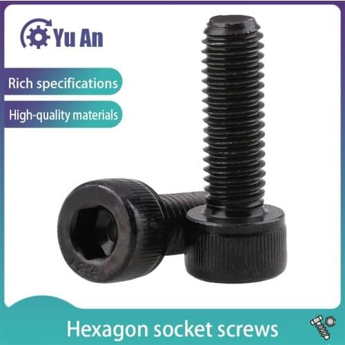 DIN 912 Grade 12.9 Alloy Steel Cup Head Hexagon Screw Black Head Hexagon Socket Bolt M10 M12