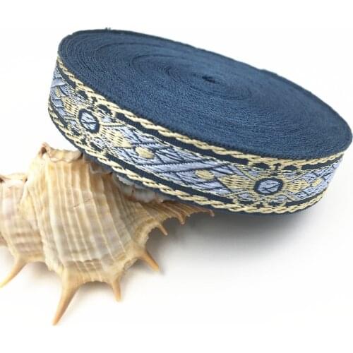 10Yards 15mm 5/8" Woven Jacquard Ribbon Sewing Hat Curtain Clothing Decor Party Accessory Pattern Embroidery Polyester Ribbon